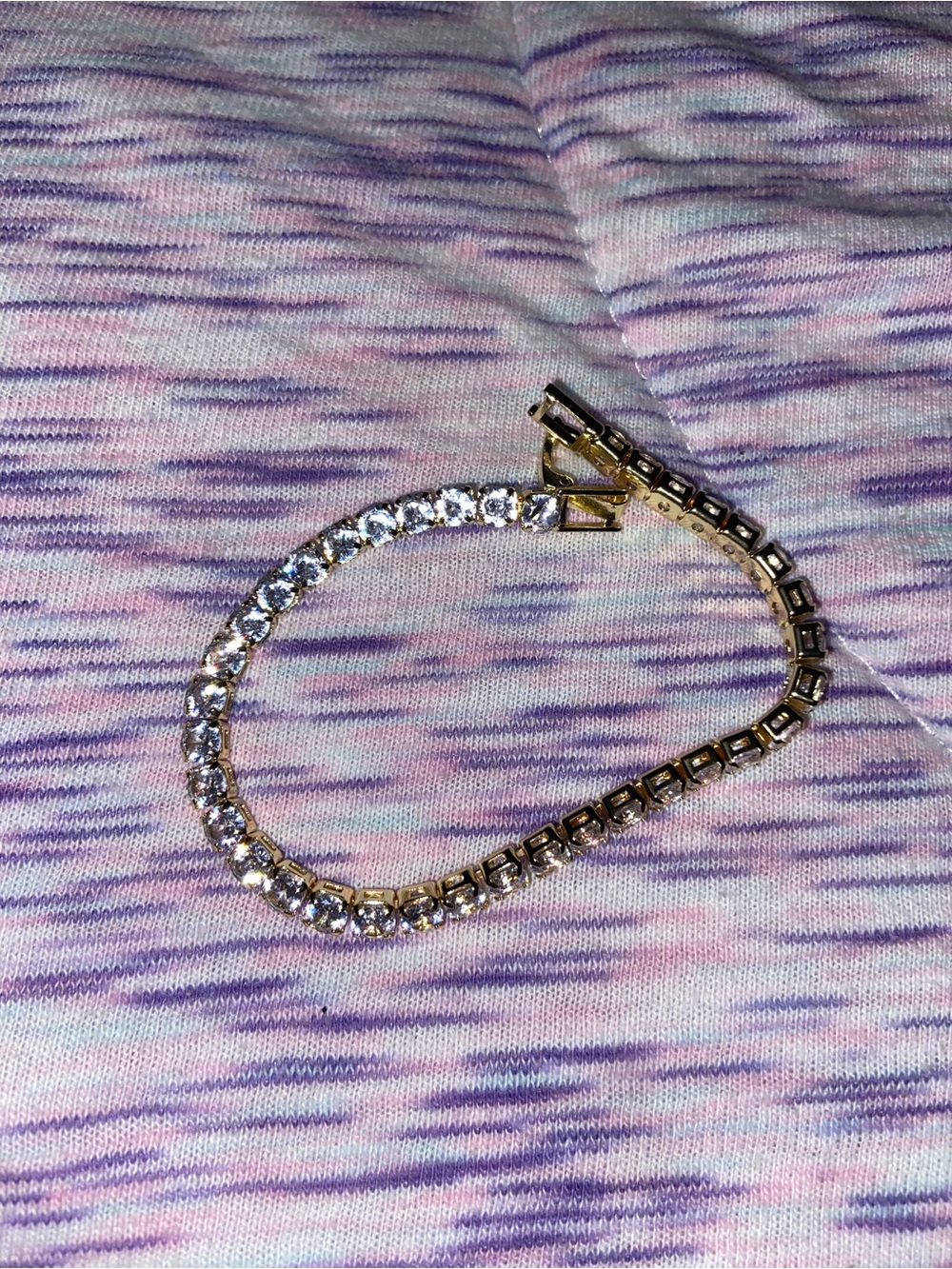 Cubic Zirconia 4mm - Gold - Link Tennis Bracelet